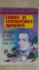 Limba si literatura romana, antologie de texte comentate, clasa a V-a, 1995 foto