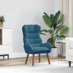 vidaXL Fotoliu de relaxare albastru 69 x 74 x 93 cm Catifea 42001886