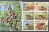 Cambodia 1997 Fishes, set+perf.sheet, used N.049, Stampilat