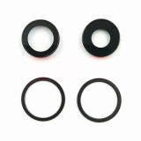 Geam Camera Spate cu Rama Apple iPhone 12, Negru, Compatibil