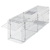 Cusca Capcana VIdaXL Galvanizata 100 cm, Otel, Animale mici, Pisici, Rozatoare, Caini