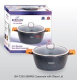 Cratita tip tuci Bohmann 5,0 litri, 26X26X11.7 CM ,interior exterior granit, cu capac