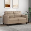 Canapea 2 locuri Gossi Cappuccino, 140 cm, Piele Ecologica - Design Modern si Confortabil