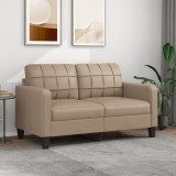 Canapea cu 2 locuri, cappuccino, 140 cm, piele ecologica GartenMobel Dekor, vidaXL