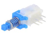 Comutator DPDT cu apăsare, 0,1A/30V DC, pentru PCB