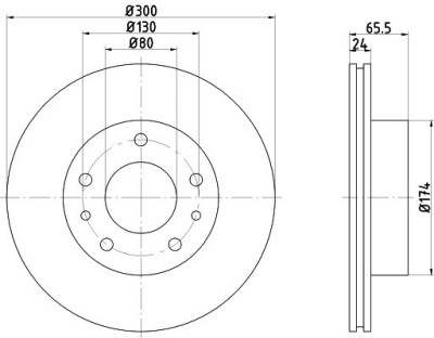 Disc frana PEUGEOT BOXER platou / sasiu (244) (2001 - 2016) KRIEGER 0950004108 foto