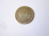 Rara! Statele Italiene/Regatul Napoleonian al Italiei 10 Soldi 1810 M argint 900,Napoleon I,diam=18 mm,moneda din imagini la cel mai mic pret