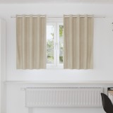 VidaXL Draperii opace cu ocheți, 2 buc., crem, catifea
