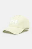 Helly Hansen șapcă de baseball din bumbac Czapka Helly Hansen HH Ball Cap 67434 001 culoarea galben, cu imprimeu