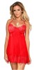 Rochie Babydoll Subblime cu Fundite Rosii S/M
