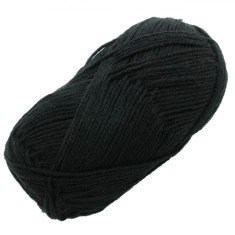 Fir Tricotat Acrilic, Negru, 100g, Lungime 215m, Pentru Ace 4.0-5.0mm