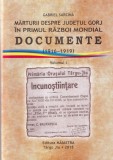 Gabriel Sarcina - Marturii despre judetul Gorj in Primul Razboi Mondial.
