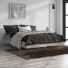Cadru de pat, gri beton, 135x190 cm, lemn prelucrat, vidaXL