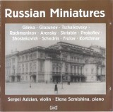 CD Sergei Azizian Violin - Piano Elena Semishina &lrm;&ndash; Russian Miniatures, 2000, Clasica