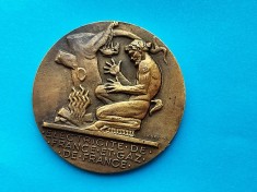 Placheta Franta-electricitate si gaz.. -54,8 mm.