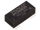 Convertor DC/DC 3W, 12V și -12V, protecție SCP, TRACO POWER