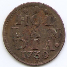 Olanda Duit 1739 - Cupru 21 mm, KM-80