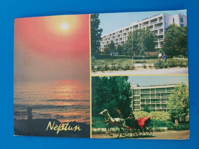 CPIB 23077 CARTE POSTALA - NEPTUN, MOZAIC, CIRCULATA, 1995, STAMPILE, TIMBRU