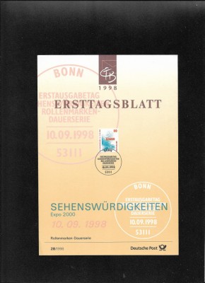 Germania maxima FDC 1998 foto