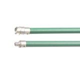 Baston pentru arici cos fum, bucse M12, 1 m, PP verde, 4CK10