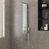 Panou Dus Gossi, Otel Inoxidabil, Patrat, Argintiu, Efect Ploaie/Cascada, Jeturi Masaj, 4 Functii