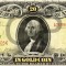 20 dolari 1905 Reproducere Bancnota USD , Dimensiune reala 1:1