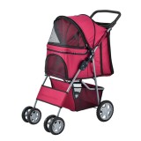 Carucior transport patrupede Mew pliabil rosu [pro.tec] HausGarden Leisure