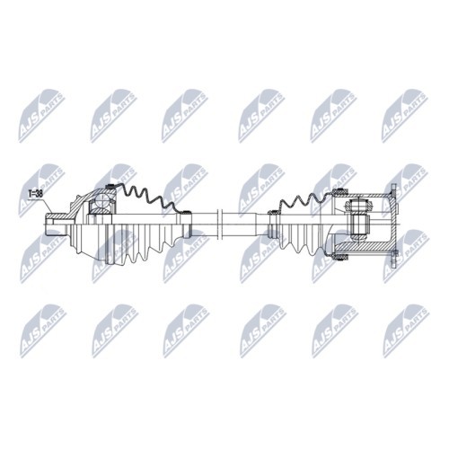 Planetara Audi A6 C6 2004-, A8 D3 3.0 2003-2006, Fata, Dreapta, CV Automata CVt, Lungime 558mm, 4F0407272N
