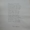 Manuscris de expozitie scris olograf de poetul Pan M. Vizirescu, poezia Coloanele luminii