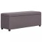vidaXL Bancă cu compartiment de depozitare gri taupe 116 cm, poliester