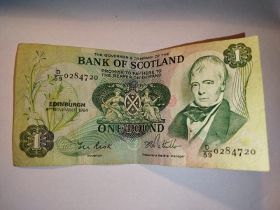 bnk bn Scotia 1 lira 1984 circulata foto