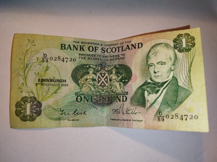 bnk bn Scotia 1 lira 1984 circulata