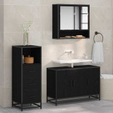 vidaXL Set de mobilier pentru baie 3 pcs Stejar negru 90 x 33 x 60 cm 3402410