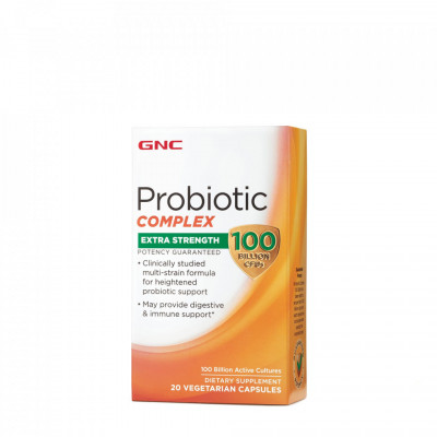 Probiotic complex extra strength 100 miliarde culturi vii, 20cps, GNC foto