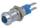 Lampă LED Convex Albastru 12-14VDC &Oslash;8.2mm IP40