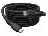 Cablu USB 3.2 DIGITUS USB-C 1m negru nichelat triplu ecranat
