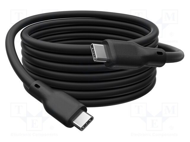 Cablu DIGITUS USB 4.0 USB-C 1m negru nichelat triplu ecranat