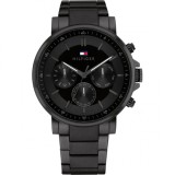 Tommy Hilfiger Tyson 1710590, Ceas Barbatesc 44mm Cronograf cu Baterie cu Brățară Metalică Neagră