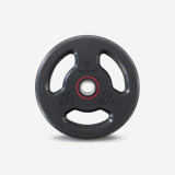 Disc Cauciuc cu m&acirc;nere 28 mm 10 kg Bodybuilding