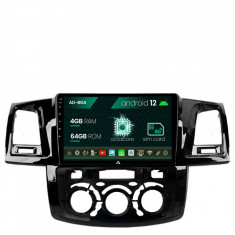 Navigatie Toyota Hilux (2008-2014) Clima Manuala, Android 12, A-Octacore 4GB RAM + 64GB ROM, 9 Inch - AD-BGA9004+AD-BGRKIT082