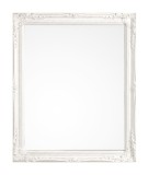 Cumpara ieftin Oglinda decorativa perete cu rama alba patinata Miro 36x46 cm