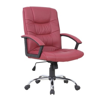 Scaun directorial GN02, ergonomic, cadru cromat, inaltime ajustabila, balans, 100 kg, bordo foto