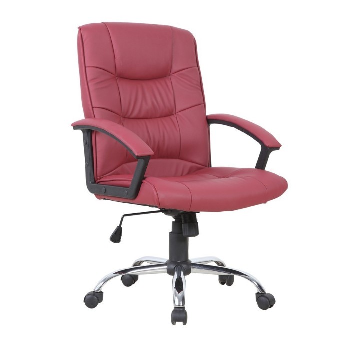 Scaun directorial GN02, ergonomic, cadru cromat, inaltime ajustabila, balans, 100 kg, bordo