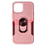 Husa iPhone 13 Mini Roz Framboise, TPU+PC, Shockproof, Ring Stand