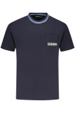 Cumpara ieftin Napapijri Tricou barbati, cu buzunar pe piept si imprimeu, Regular Fit, Bleumarin, S