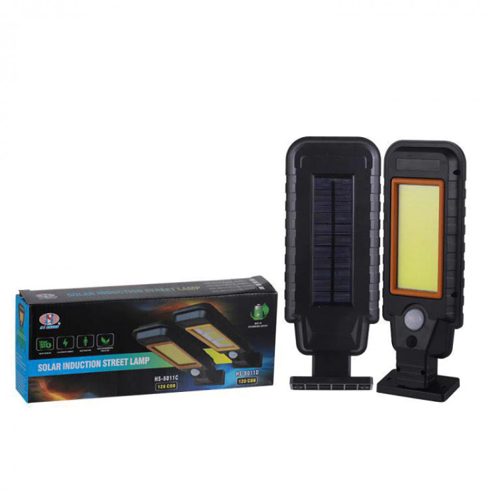 Lampa solara stradala cu Panou solar 120 LED Negru