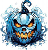 Cumpara ieftin Sticker decorativ, Halloween, Albastru, 62 cm, 1337STK-8