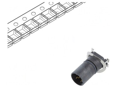 Soclu M12 5 PIN tată Profibus pentru PCB SMT 60V 4A foto