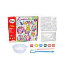 Set pictura pentru PASTE, magneti inclusi Happy Easter, 6 forme, Multicolor