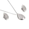 Set Lantisor, Pandantiv si Cercei ---Heart--- cod Set225, Argintboutique